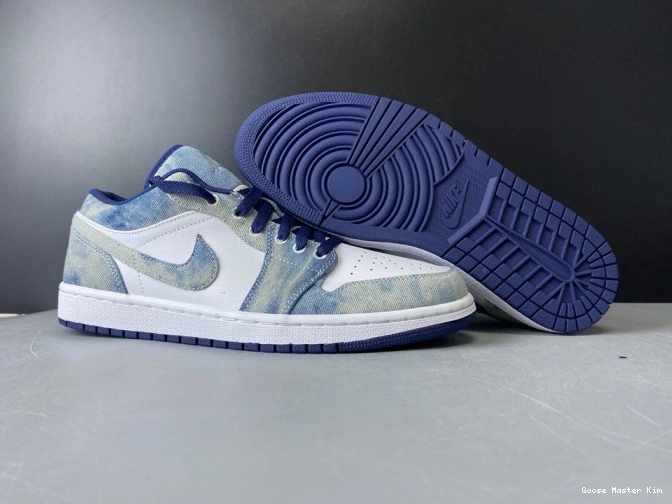 Washed Low 1 Air Jordan Denim CZ8455-100 0722